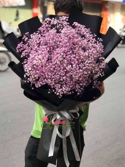 Bó hoa baby tím Hà Lan tuyệt đẹp