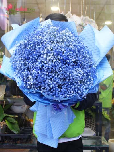 Bó hoa baby xanh dương - Bình yên