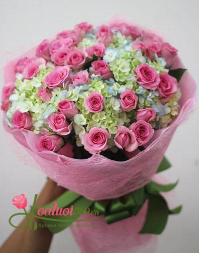 Hoa sinh nhật - Bó hồng Kỉ niệm tình yêu